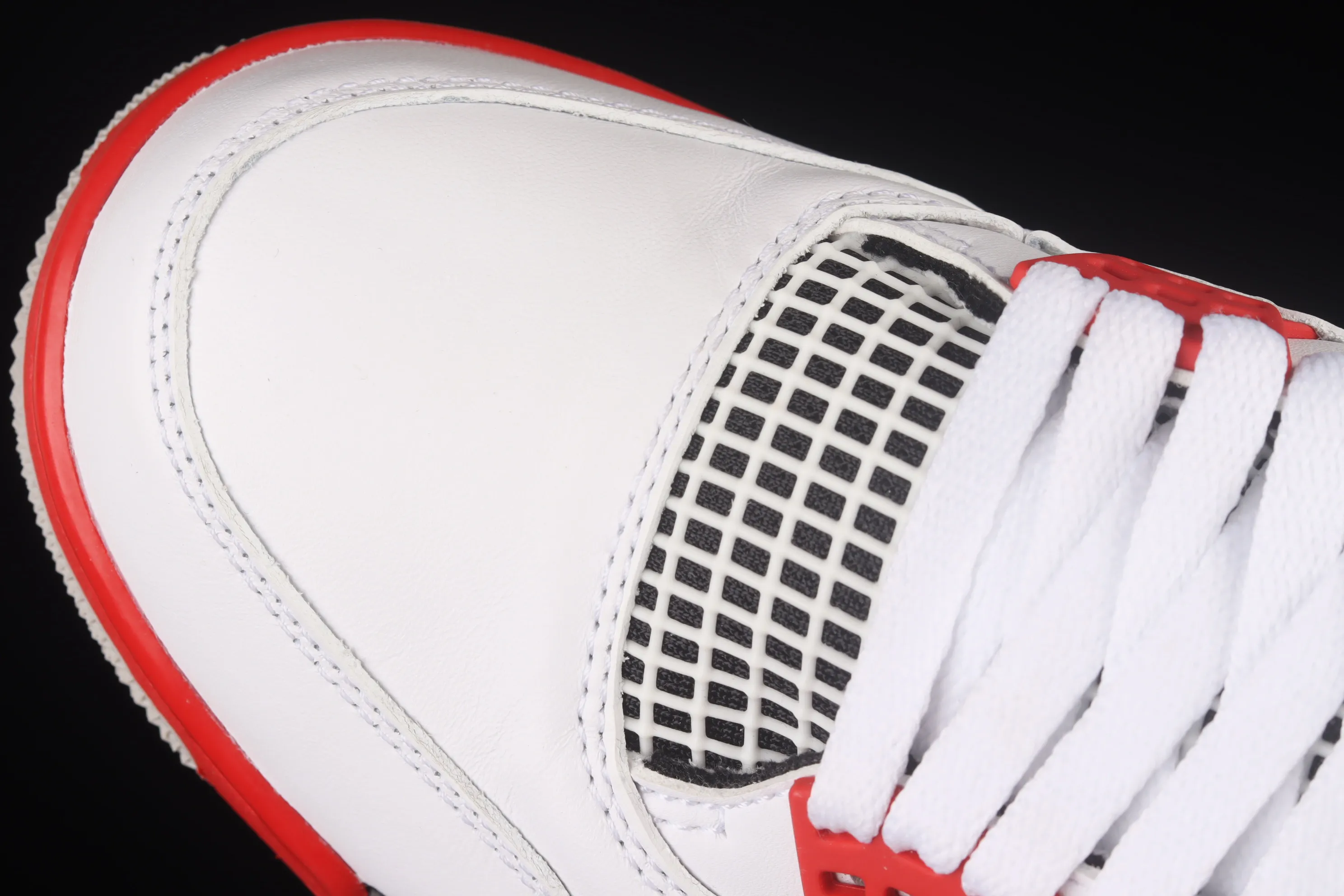 All categories Air Jordan Jordan series basketball shoes Air Jordan 4 foreign trade version Air Jordan 4 Retro "Fire Red" AJ4 Joe 4 white red flame red basketball shoes DC7770-160